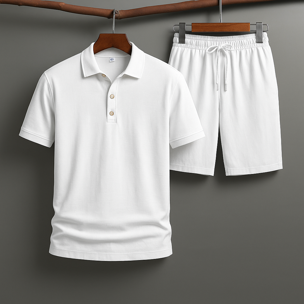 Oslo Men's Linen Cotton Polo Set