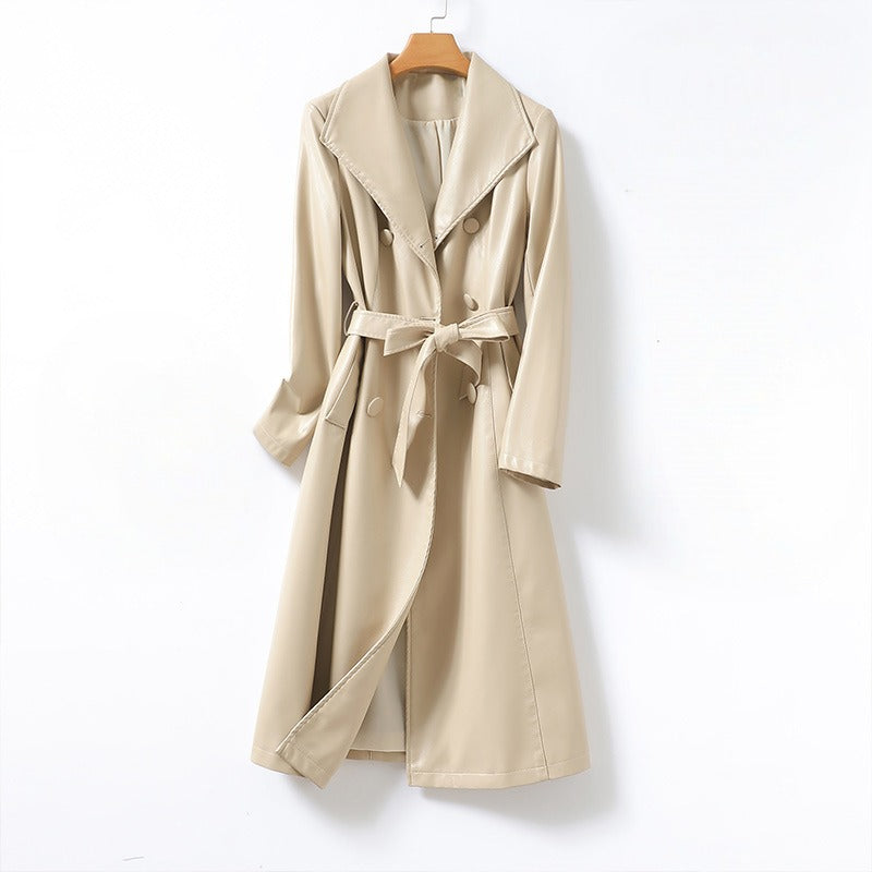 Lioraine Genuine Leather Overcoat