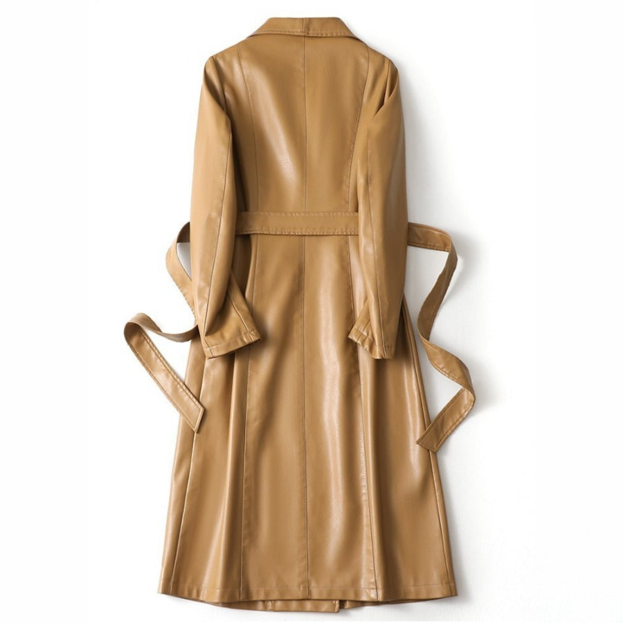 Lioraine Genuine Leather Overcoat