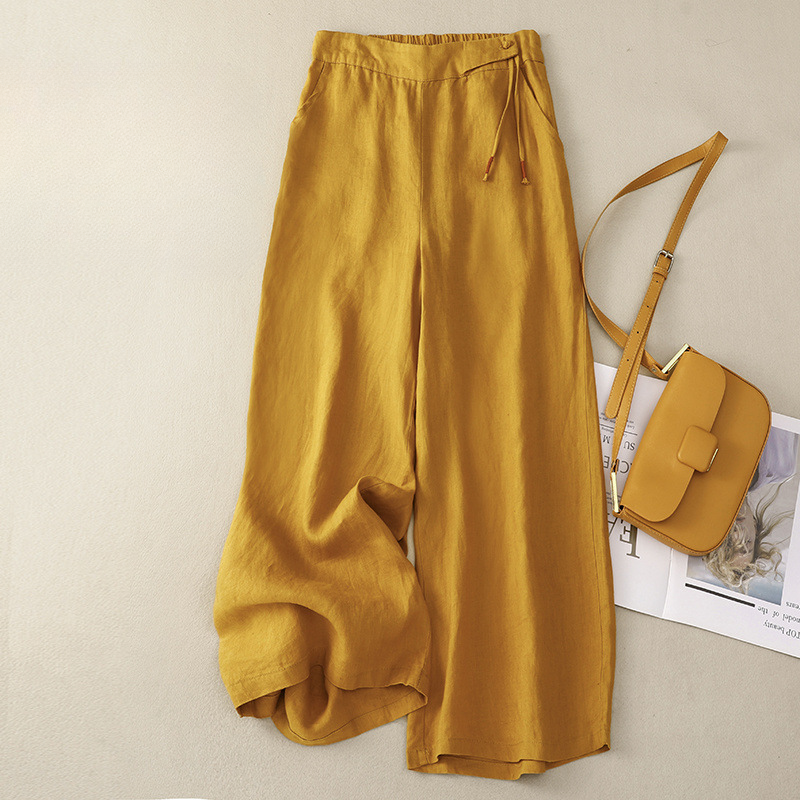 Ariadne Wide-Leg Linen Pants