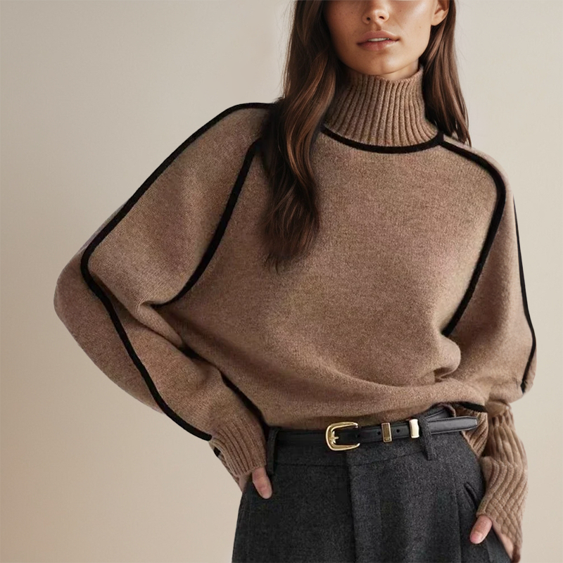 Emilie Cashmere Turtleneck Sweater