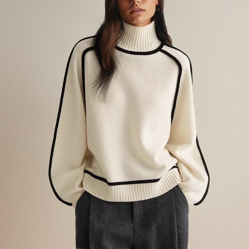Emilie Cashmere Turtleneck Sweater
