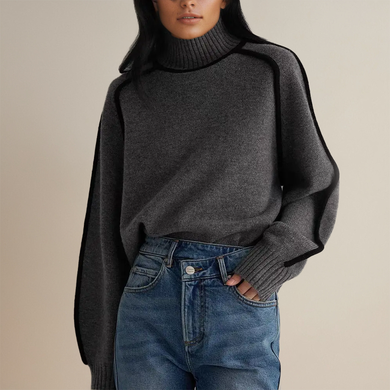 Emilie Cashmere Turtleneck Sweater