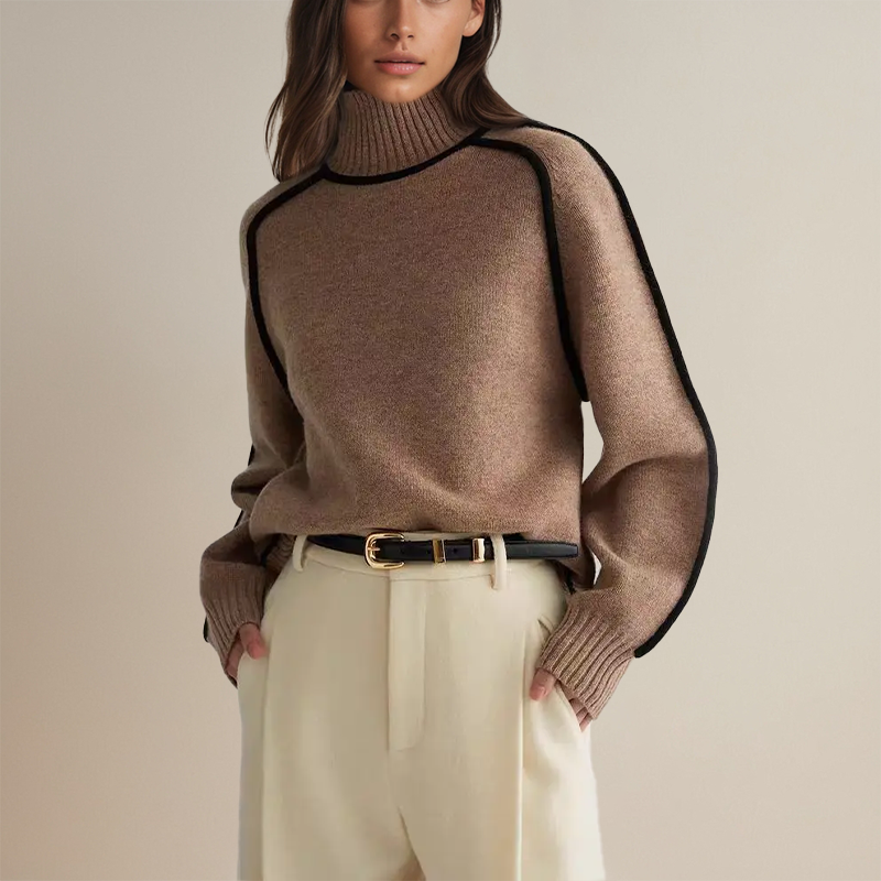 Emilie Cashmere Turtleneck Sweater