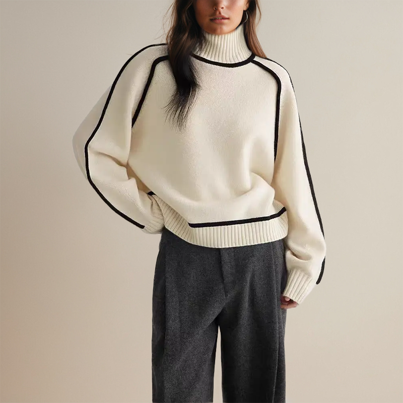 Emilie Cashmere Turtleneck Sweater