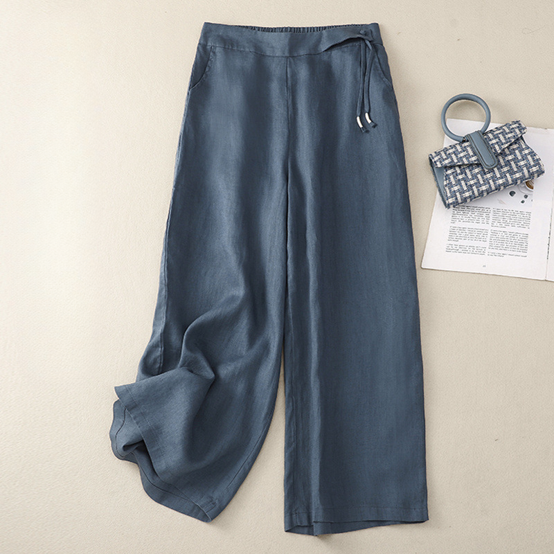 Ariadne Wide-Leg Linen Pants