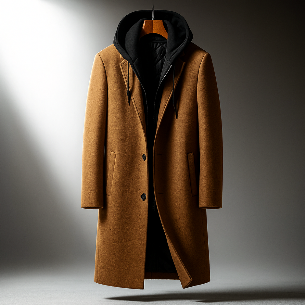 Danny Men's Classic Wool Overcoat