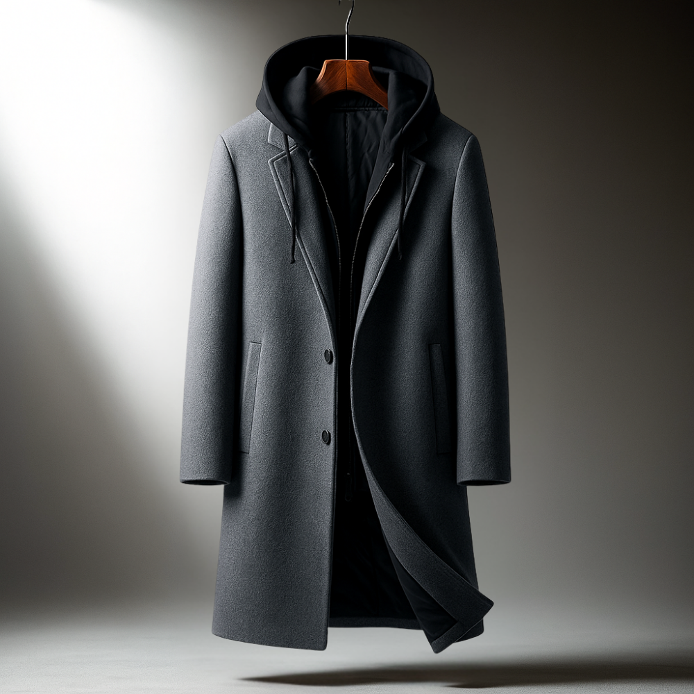 Danny Men's Classic Wool Overcoat