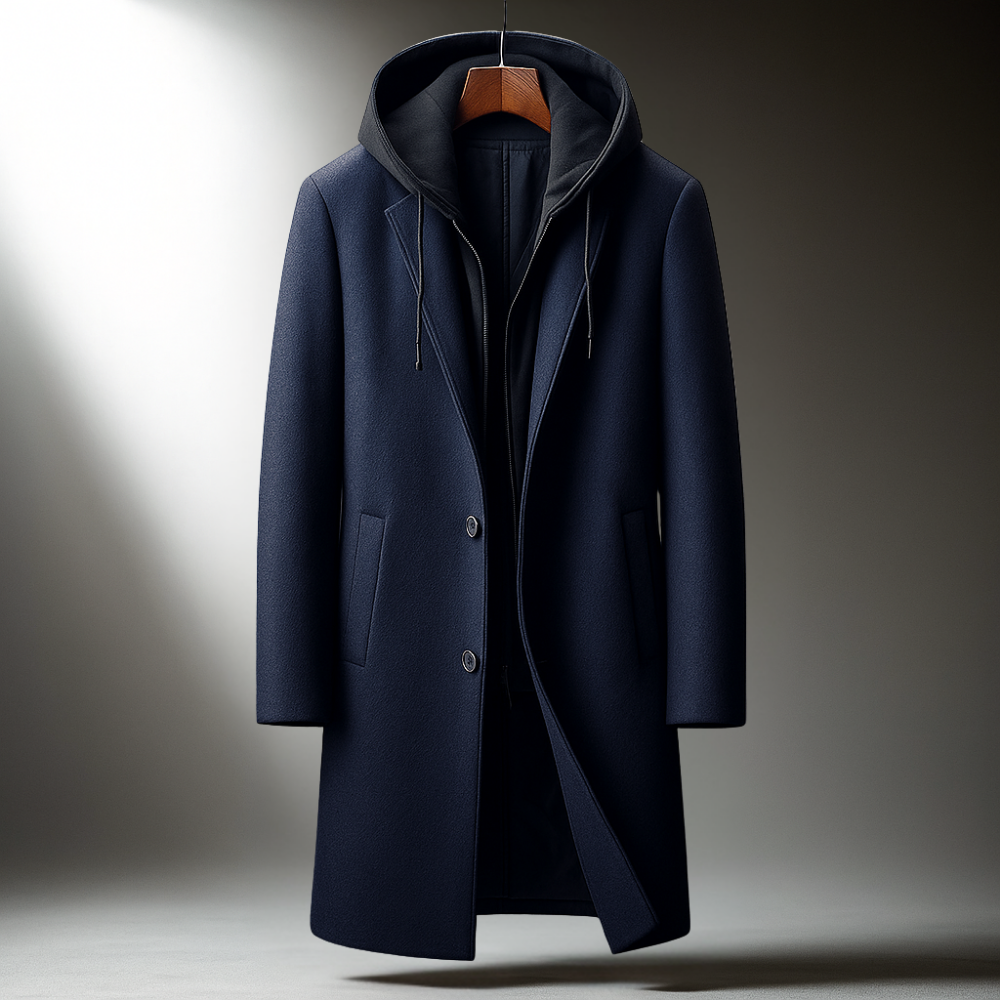 Danny Men's Classic Wool Overcoat