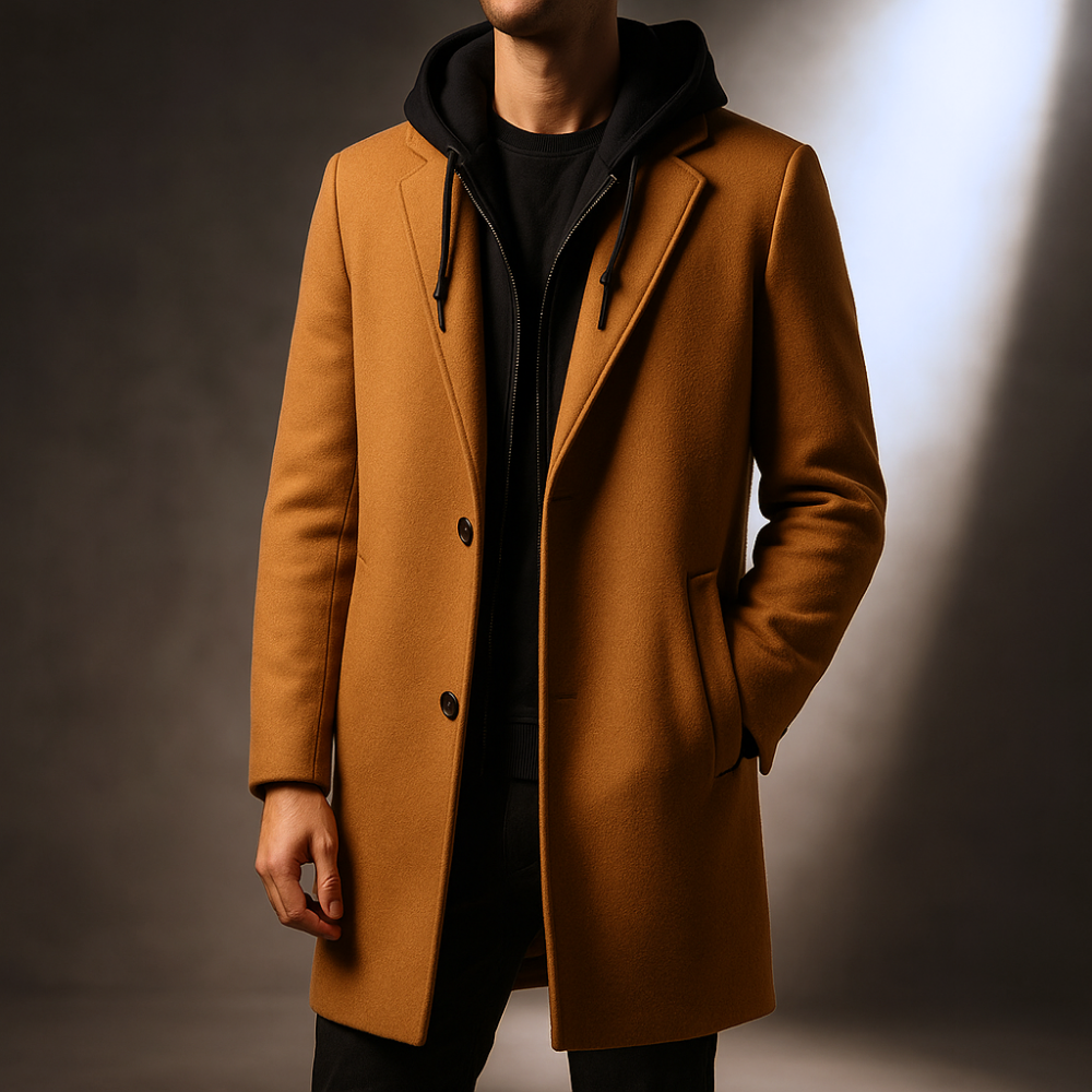 Danny Men's Classic Wool Overcoat