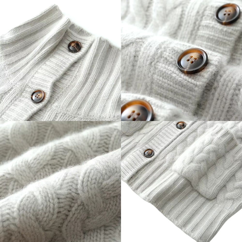 Elwyn Turtleneck Wool Cardigan