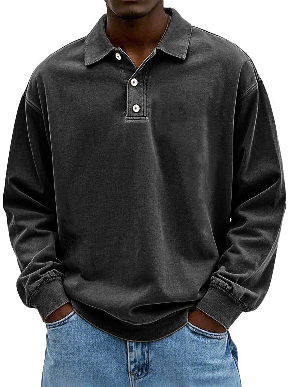 Mason Men's Stylish Long-Sleeved Polo Shirt